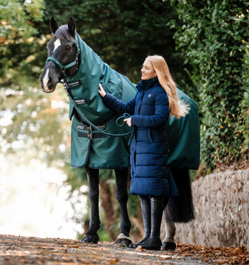 Horseware Ireland Amigo Ripstop 900D Plus Pony Turnout - Dynasty Green/Navy & Silver (200g)